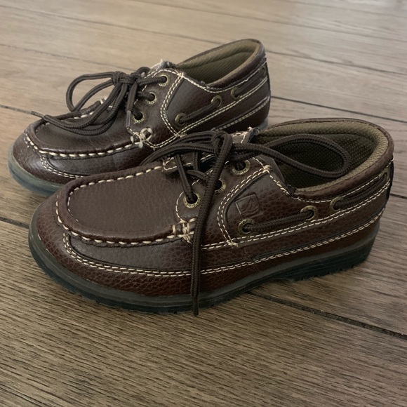Sperry Other - Boys Sperry Top Slider Shoal Brown Leather Shoe